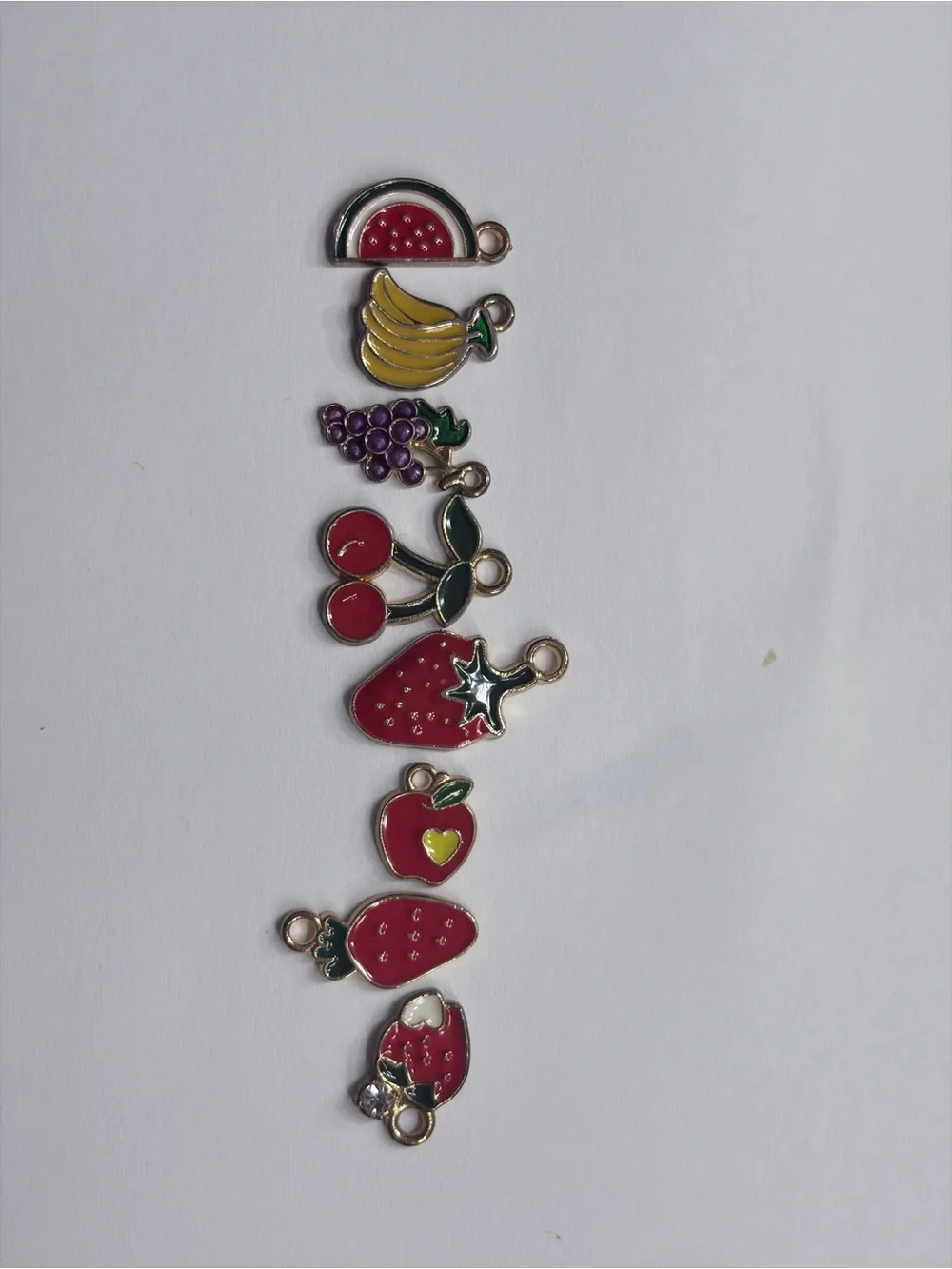 Amazon Kids Fruit Charm Set - Red, Yellow, Purple, Green Accents